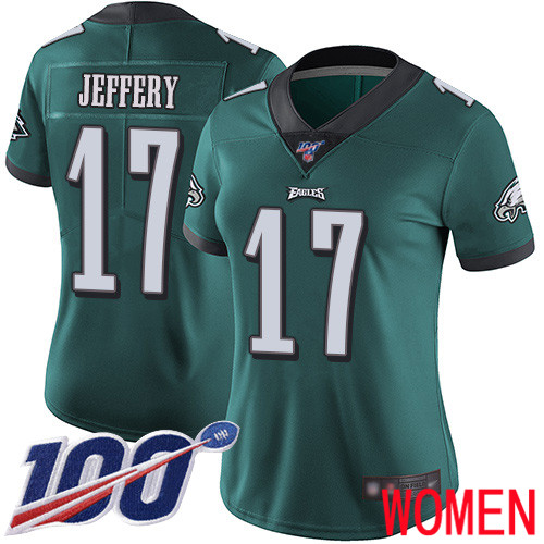 Women Philadelphia Eagles #17 Alshon Jeffery Midnight Green Team Color Vapor Untouchable NFL Jersey Limited 3->nfl t-shirts->Sports Accessory